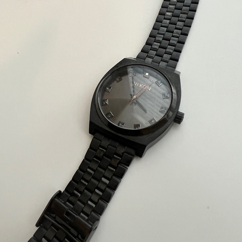 Nixon Time Teller Watch - Black/Rose Gold
